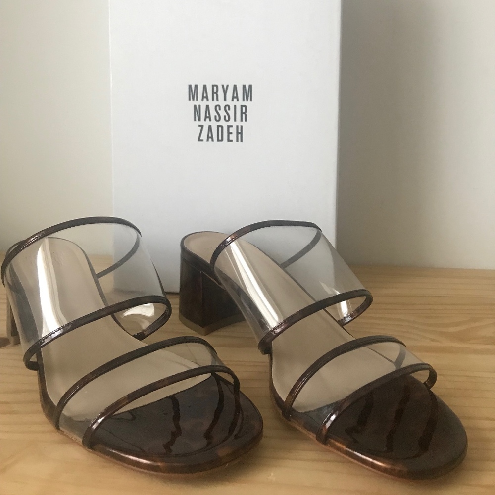 Maryam Nassir Zadeh Martina Plastic Slide tortoise